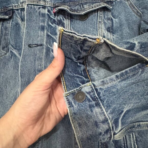 Levi’s Denim Trucker Jacket XXL Vintage Medium Wash Button Front Jean Jacket - Picture 7 of 13